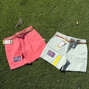 Women's Shorts - Coral and Mint set of 2